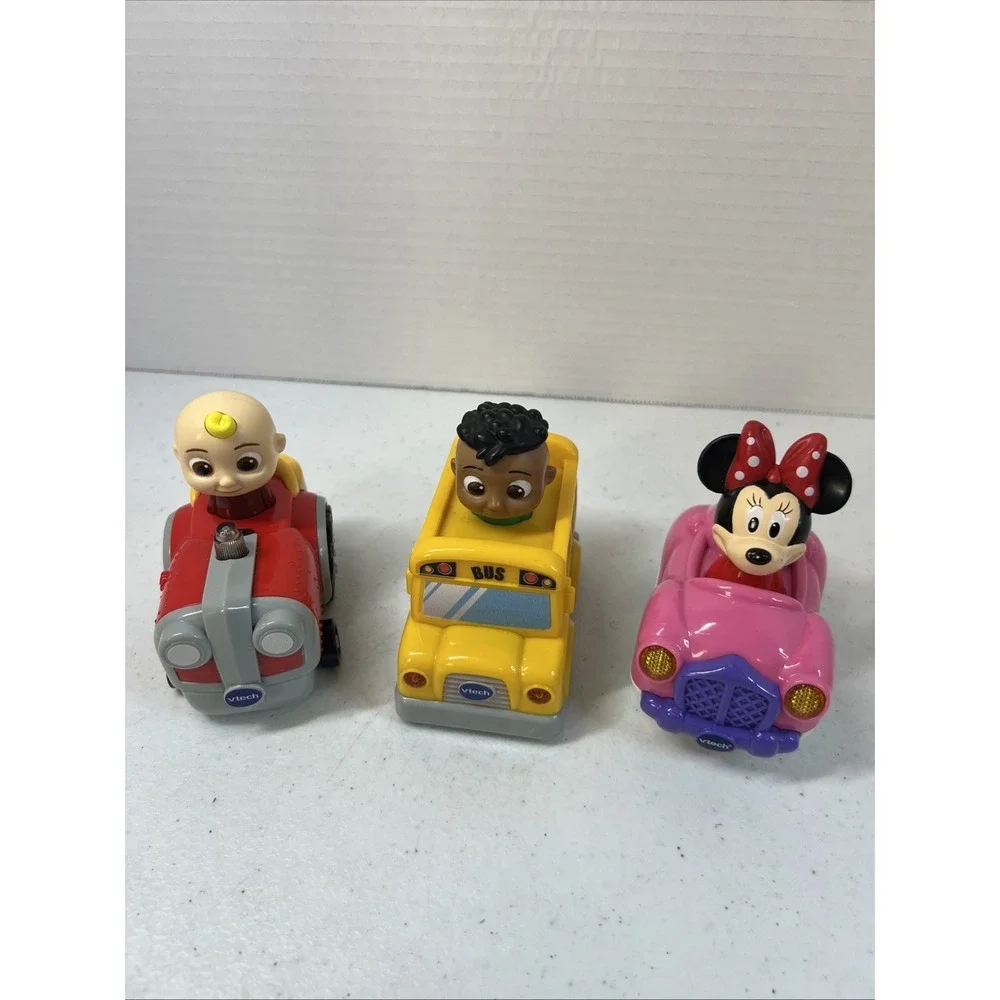 VTech Go! Go! Smart Wheels Disney Minnie Mouse & Cocomelon Cars Lot